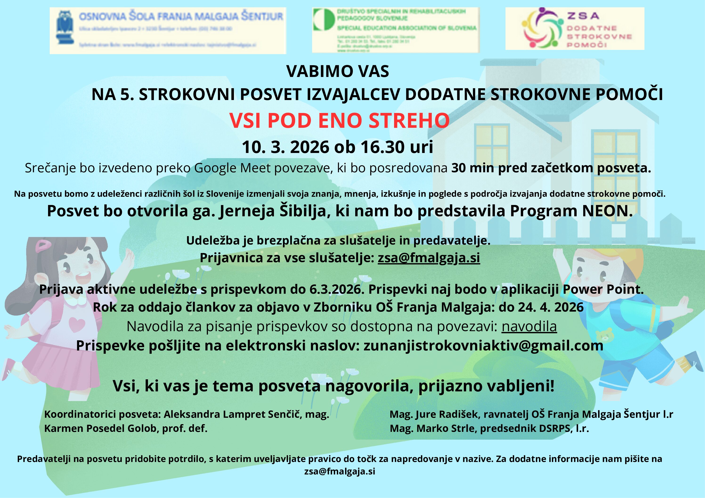 5. strokovni posvet izvajalcev dodatne strokovne pomoči “VSI POD ENO STREHO”
