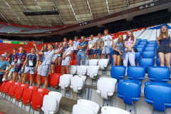 Tribüne auf dem Stadion Alllianz Arena
